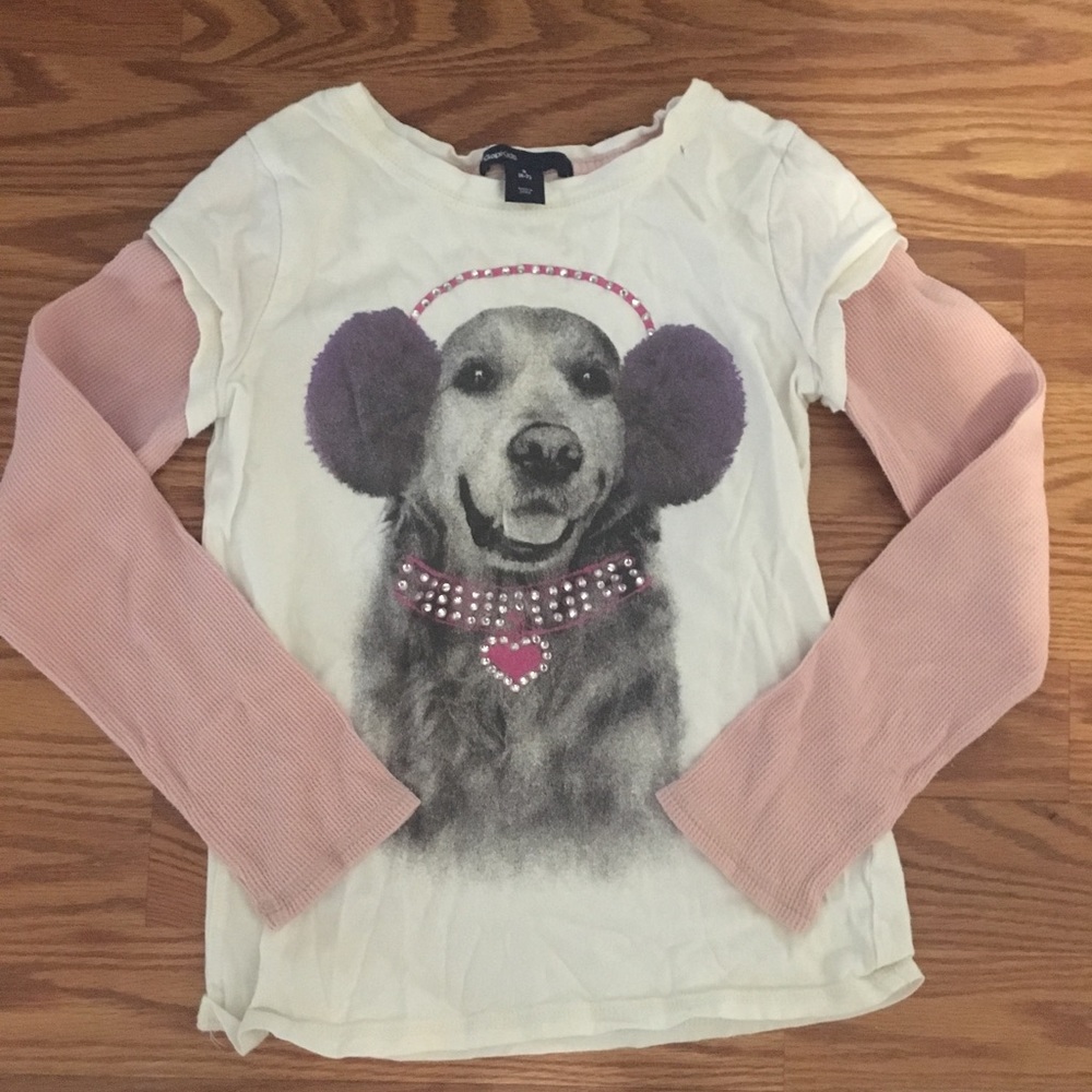 Gap golden retriever thermal layered tee size 6-7
